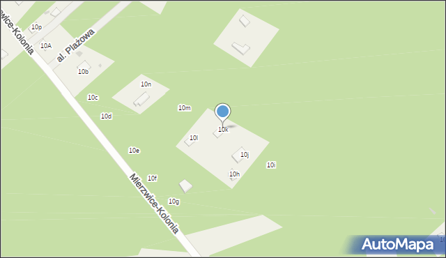 Mierzwice-Kolonia, Mierzwice-Kolonia, 10k, mapa Mierzwice-Kolonia