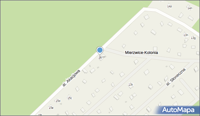 Mierzwice-Kolonia, Mierzwice-Kolonia, 15, mapa Mierzwice-Kolonia