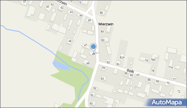 Mierzwin, Mierzwin, 48, mapa Mierzwin