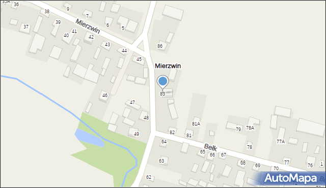 Mierzwin, Mierzwin, 83, mapa Mierzwin