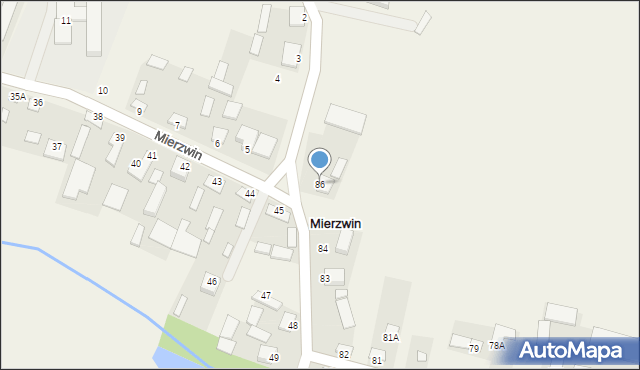 Mierzwin, Mierzwin, 86, mapa Mierzwin