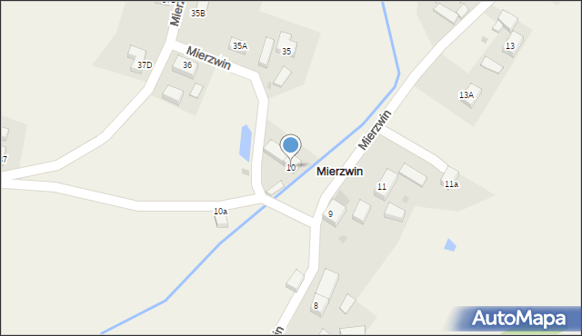 Mierzwin, Mierzwin, 10, mapa Mierzwin