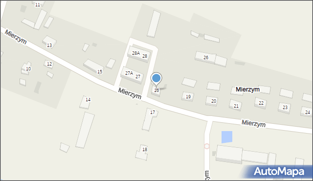 Mierzym, Mierzym, 16, mapa Mierzym