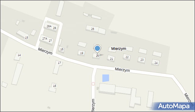 Mierzym, Mierzym, 20, mapa Mierzym