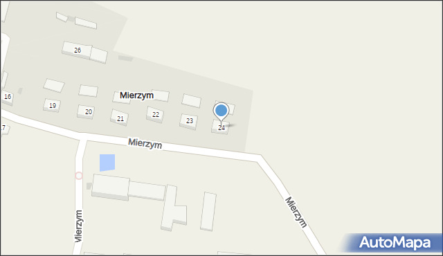 Mierzym, Mierzym, 24, mapa Mierzym