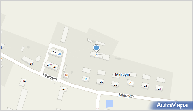 Mierzym, Mierzym, 26, mapa Mierzym