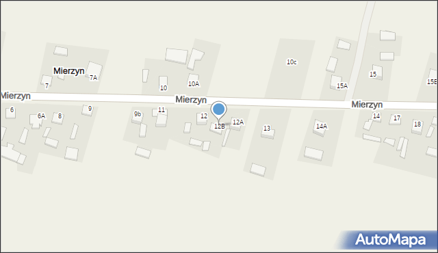 Mierzyn, Mierzyn, 12B, mapa Mierzyn