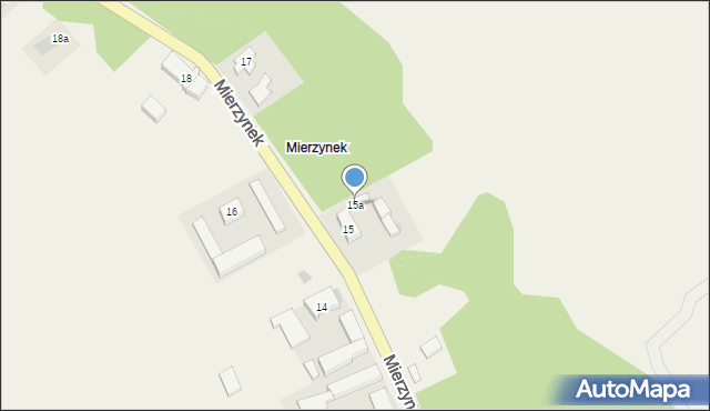 Mierzyn, Mierzyn, 15a, mapa Mierzyn