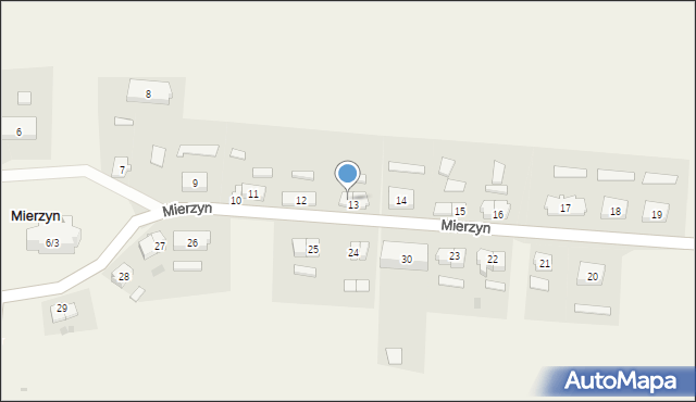 Mierzyn, Mierzyn, 13a, mapa Mierzyn
