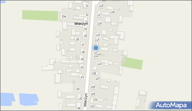 Mierzyn, Mierzyn, 111, mapa Mierzyn