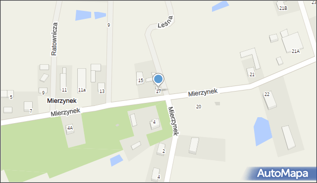 Mierzynek, Mierzynek, 17, mapa Mierzynek