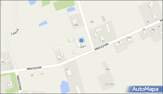 Mierzynek, Mierzynek, 21A, mapa Mierzynek