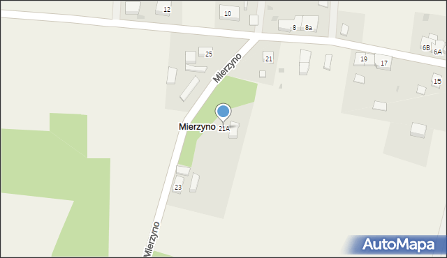 Mierzyno, Mierzyno, 21A, mapa Mierzyno