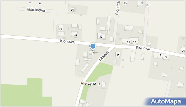 Mierzyno, Mierzyno, 25, mapa Mierzyno