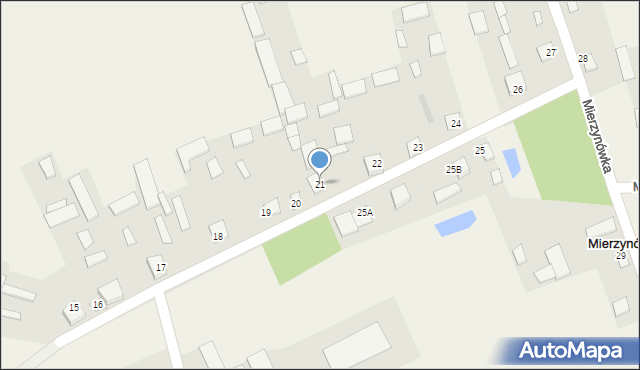 Mierzynówka, Mierzynówka, 21, mapa Mierzynówka