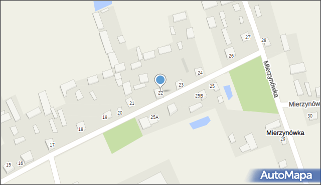 Mierzynówka, Mierzynówka, 22, mapa Mierzynówka