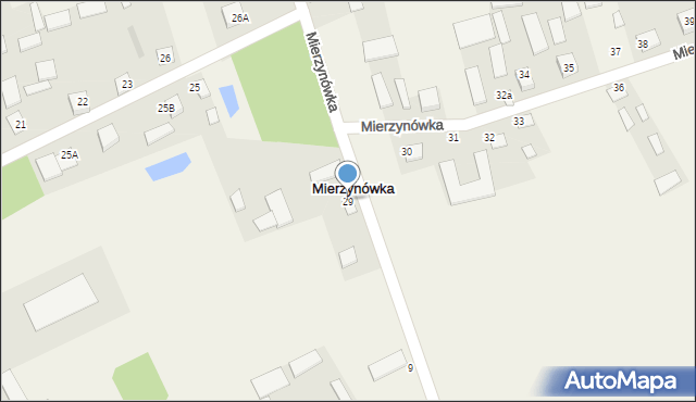 Mierzynówka, Mierzynówka, 29, mapa Mierzynówka