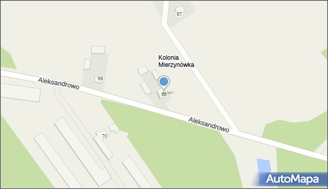 Mierzynówka, Mierzynówka, 68, mapa Mierzynówka