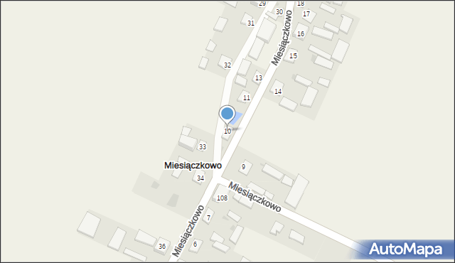 Miesiączkowo, Miesiączkowo, 10, mapa Miesiączkowo