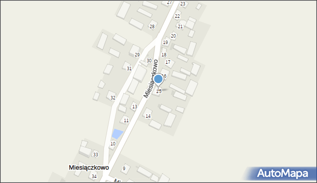 Miesiączkowo, Miesiączkowo, 15, mapa Miesiączkowo