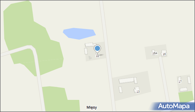 Mięsy, Mięsy, 12, mapa Mięsy