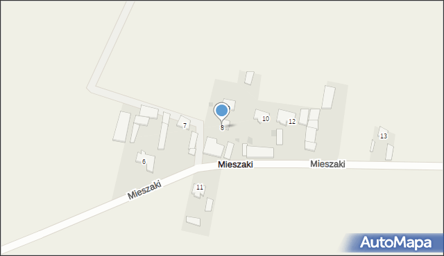 Mieszaki, Mieszaki, 8, mapa Mieszaki