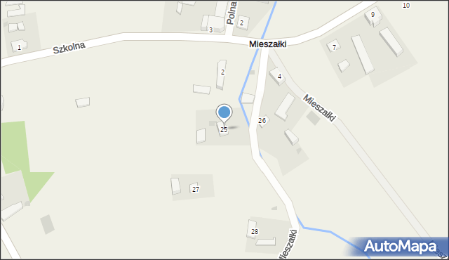 Mieszałki, Mieszałki, 25, mapa Mieszałki