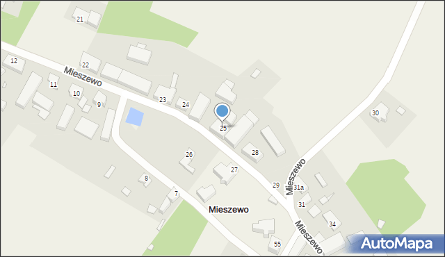 Mieszewo, Mieszewo, 25, mapa Mieszewo