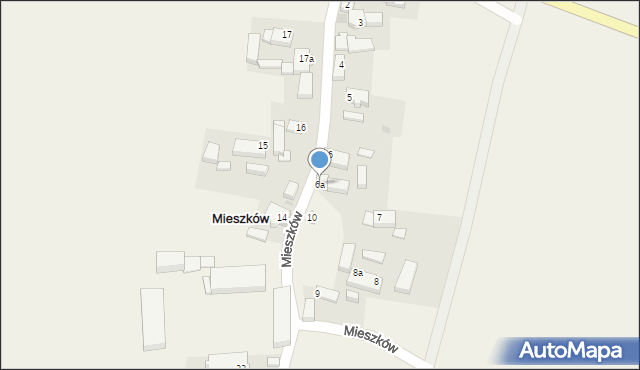 Mieszków, Mieszków, 6a, mapa Mieszków