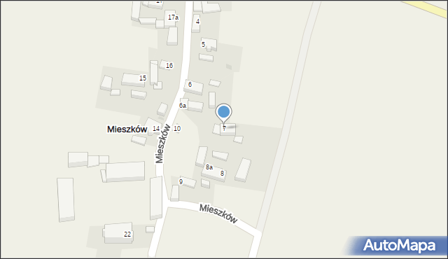 Mieszków, Mieszków, 7, mapa Mieszków