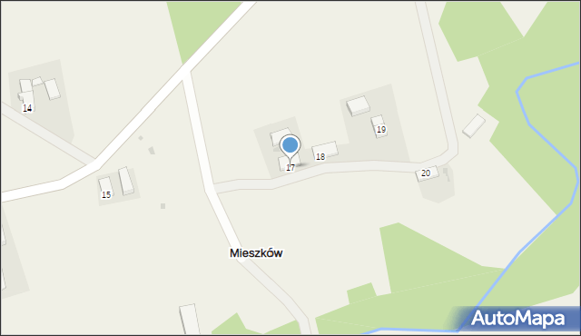 Mieszków, Mieszków, 17, mapa Mieszków