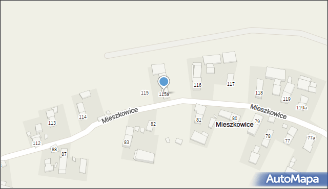 Mieszkowice, Mieszkowice, 115a, mapa Mieszkowice