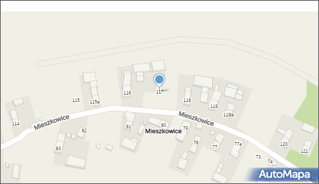 Mieszkowice, Mieszkowice, 117, mapa Mieszkowice