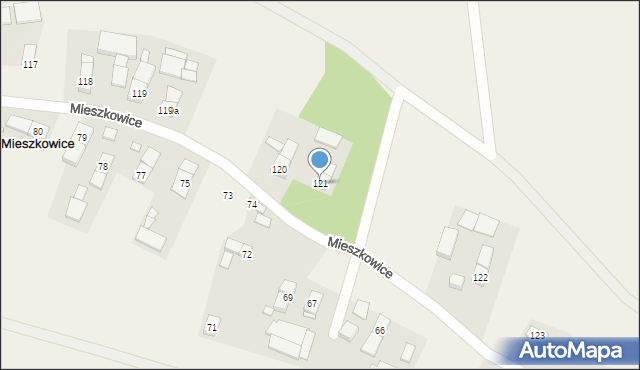Mieszkowice, Mieszkowice, 121, mapa Mieszkowice