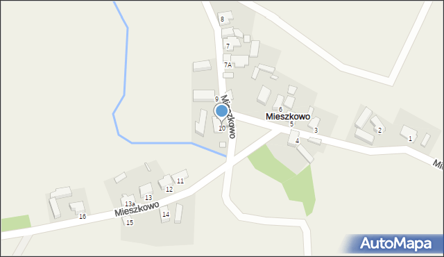 Mieszkowo, Mieszkowo, 10, mapa Mieszkowo