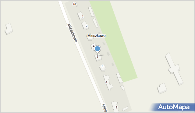 Mieszkowo, Mieszkowo, 5, mapa Mieszkowo