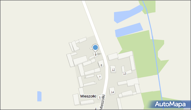 Mieszołki, Mieszołki, 9, mapa Mieszołki