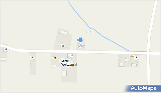 Mietel, Mietel, 83, mapa Mietel