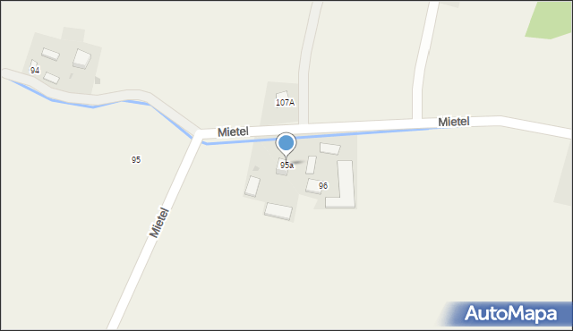 Mietel, Mietel, 95a, mapa Mietel