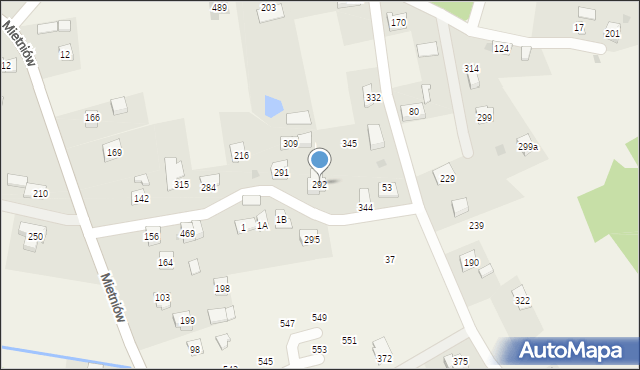Mietniów, Mietniów, 292, mapa Mietniów