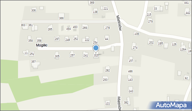 Mietniów, Mietniów, 313, mapa Mietniów