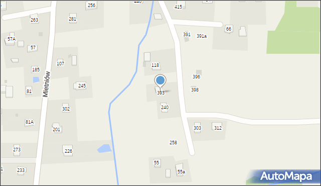 Mietniów, Mietniów, 393, mapa Mietniów