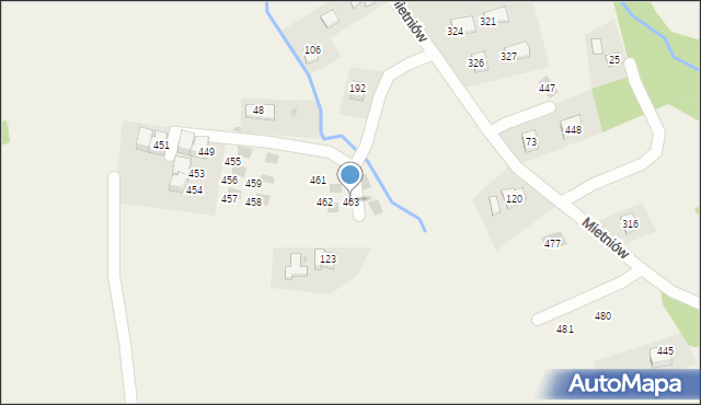 Mietniów, Mietniów, 463, mapa Mietniów