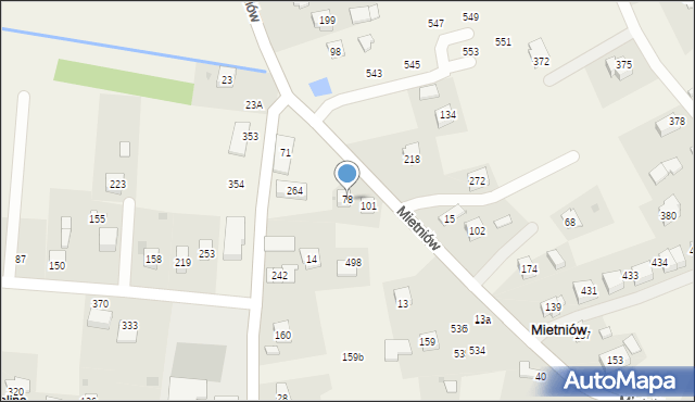 Mietniów, Mietniów, 78, mapa Mietniów