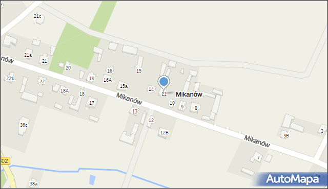 Mikanów, Mikanów, 11, mapa Mikanów