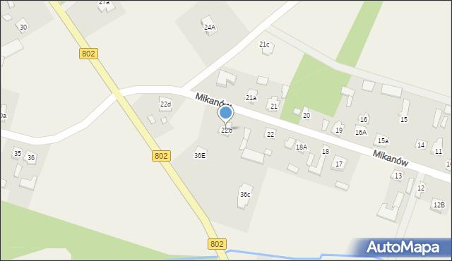 Mikanów, Mikanów, 22b, mapa Mikanów