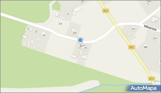 Mikanów, Mikanów, 35, mapa Mikanów