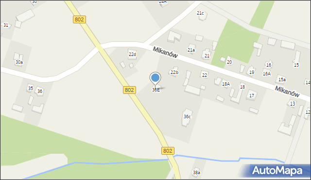 Mikanów, Mikanów, 36E, mapa Mikanów