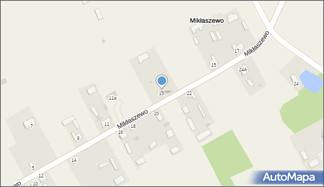 Mikłaszewo, Mikłaszewo, 13, mapa Mikłaszewo