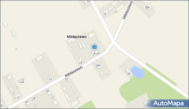 Mikłaszewo, Mikłaszewo, 17, mapa Mikłaszewo